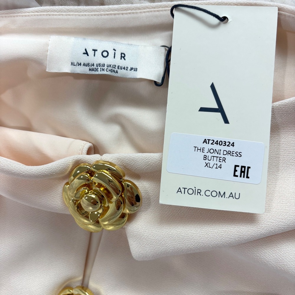 NWT Atoir Joni Mini Dress in Butter - Size US 10 / AU 14 - Picture 5 of 5